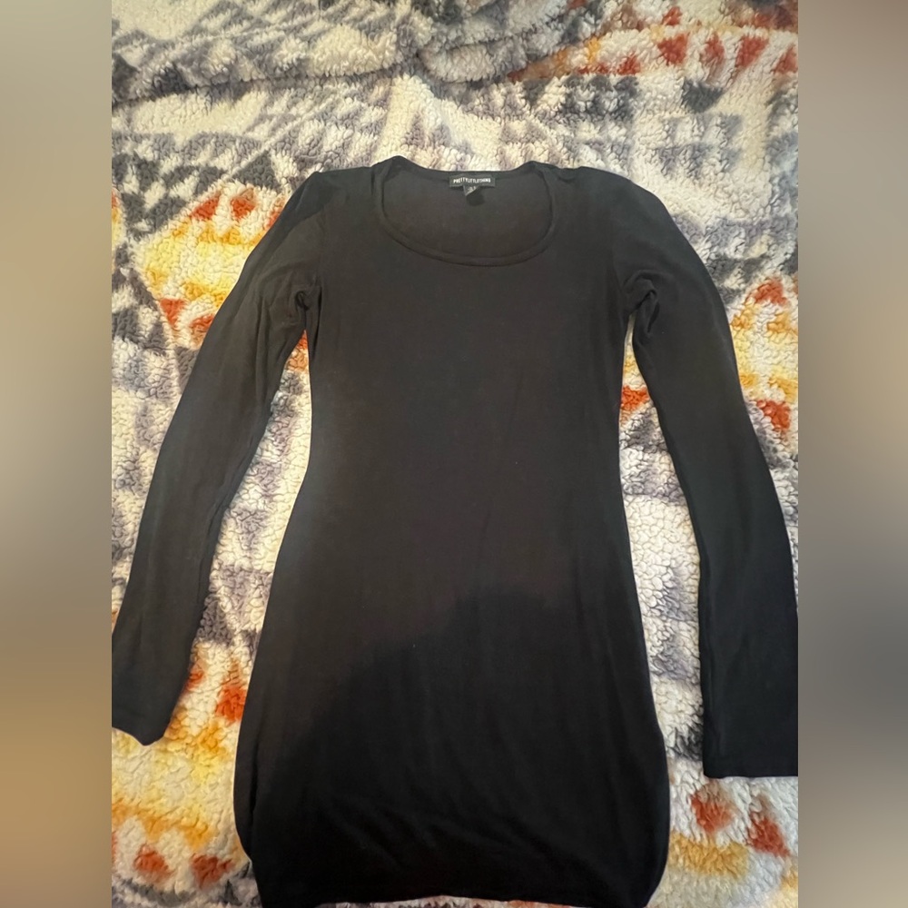 Black skin tight dress